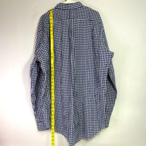 Ralph Lauren Navy and White Checkered Shirt Size XLT - Picture 2 of 6